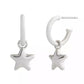 Minimal Star Huggie Drop Earrings