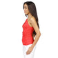 Women's Ruched Chain-Shoulder Top