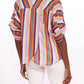 Teale Top In Fiesta Stripes