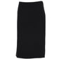Striped Midi Pencil Skirt in Black Triacetate