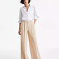 Women's Creased High-Rise Wide-Leg Trousers
