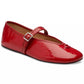 Women's Sculpted C Crinkle Patent Leather Soft Mary Jane Flats