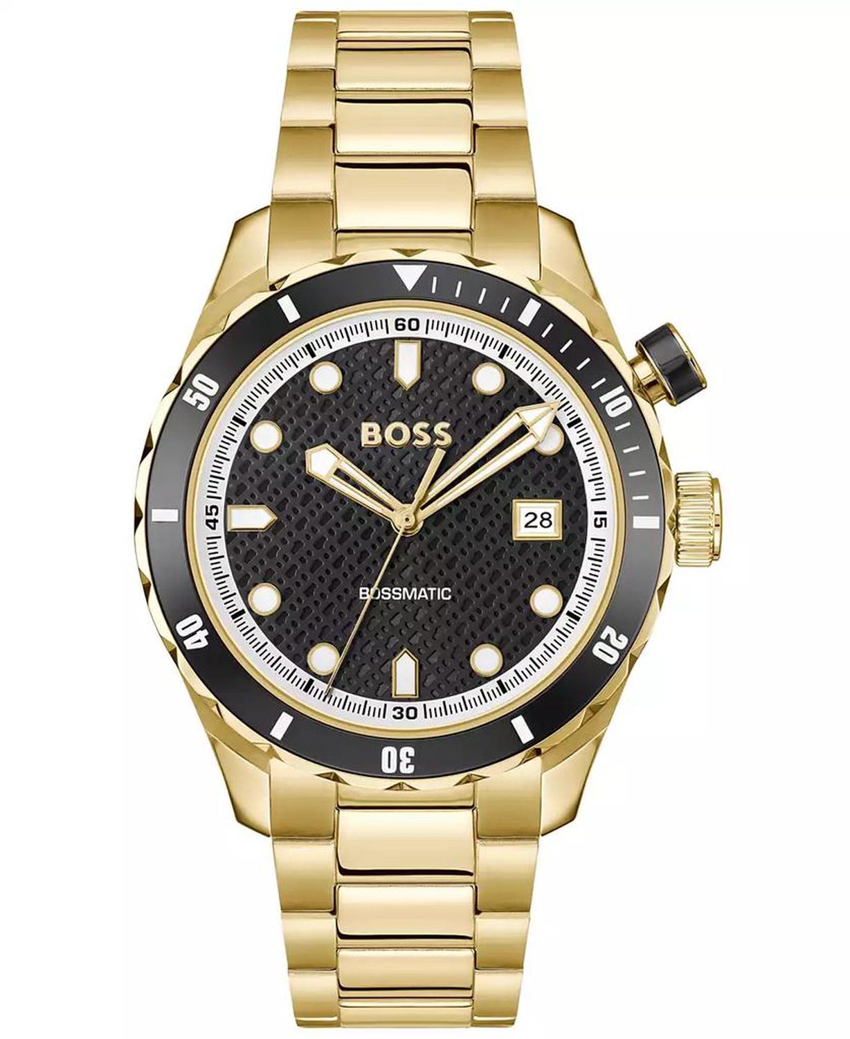 Men's Bossmatic Ionic Gold-Plated Stainless-Steel Watch, 42mm
