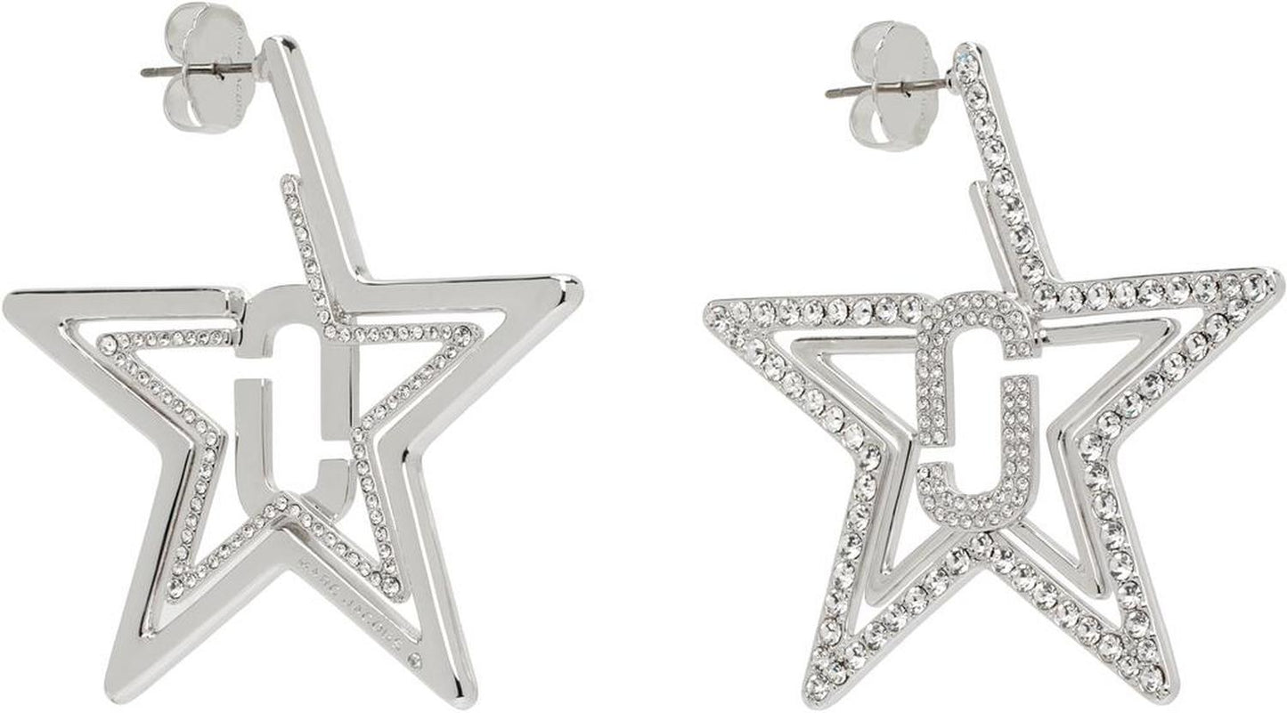 Silver J Marc Star Hoop Earrings