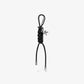 Silver-Tone and Braided Cord Bag Charm