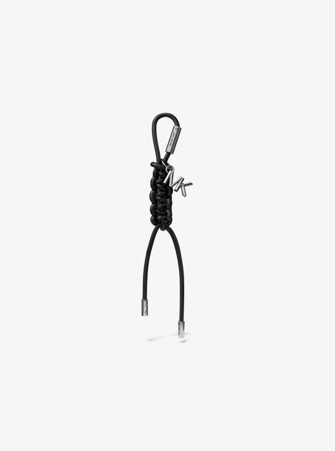 Silver-Tone and Braided Cord Bag Charm