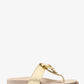 Jaden Crackled Metallic Leather Thong Sandal