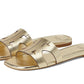 Duo Metallic Leather Slide Sandal