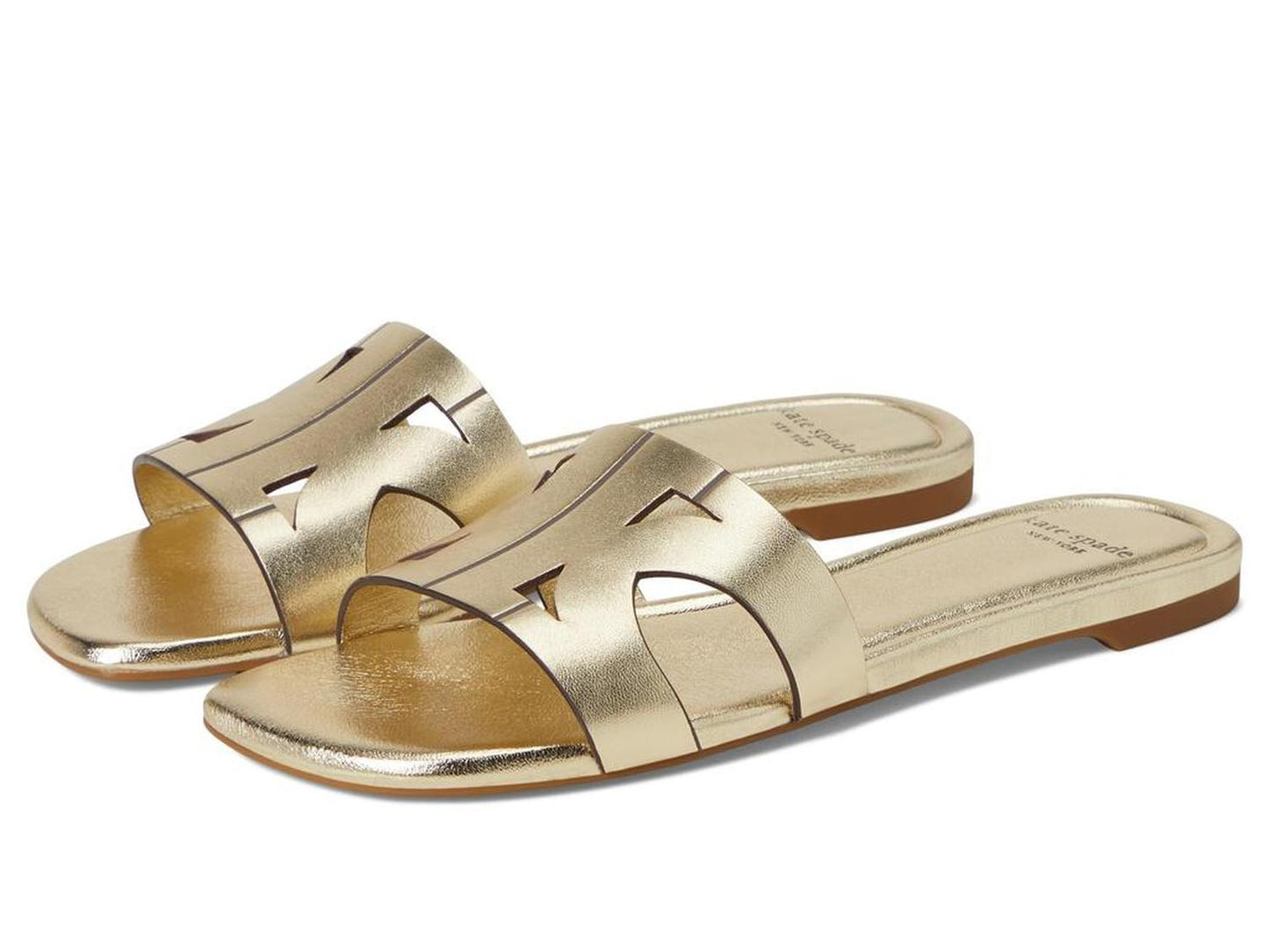 Duo Metallic Leather Slide Sandal