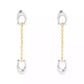 Faux Stone Signature Pavé C Linear Earrings
