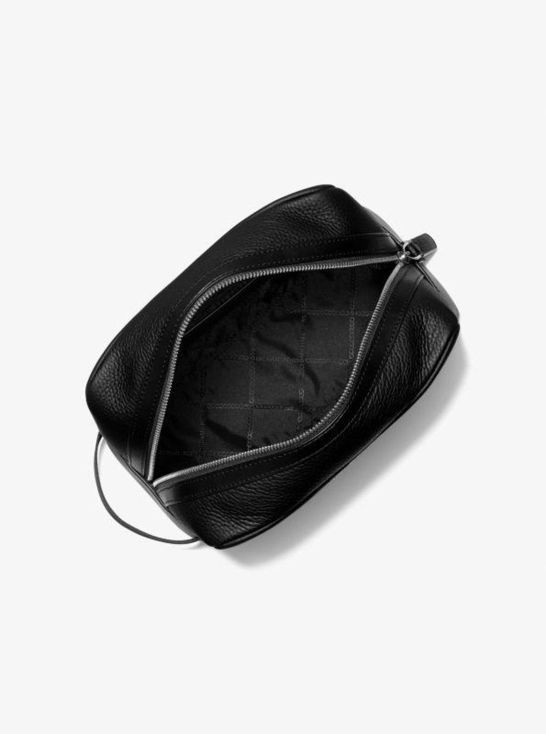 Hudson Pebbled Leather Travel Pouch