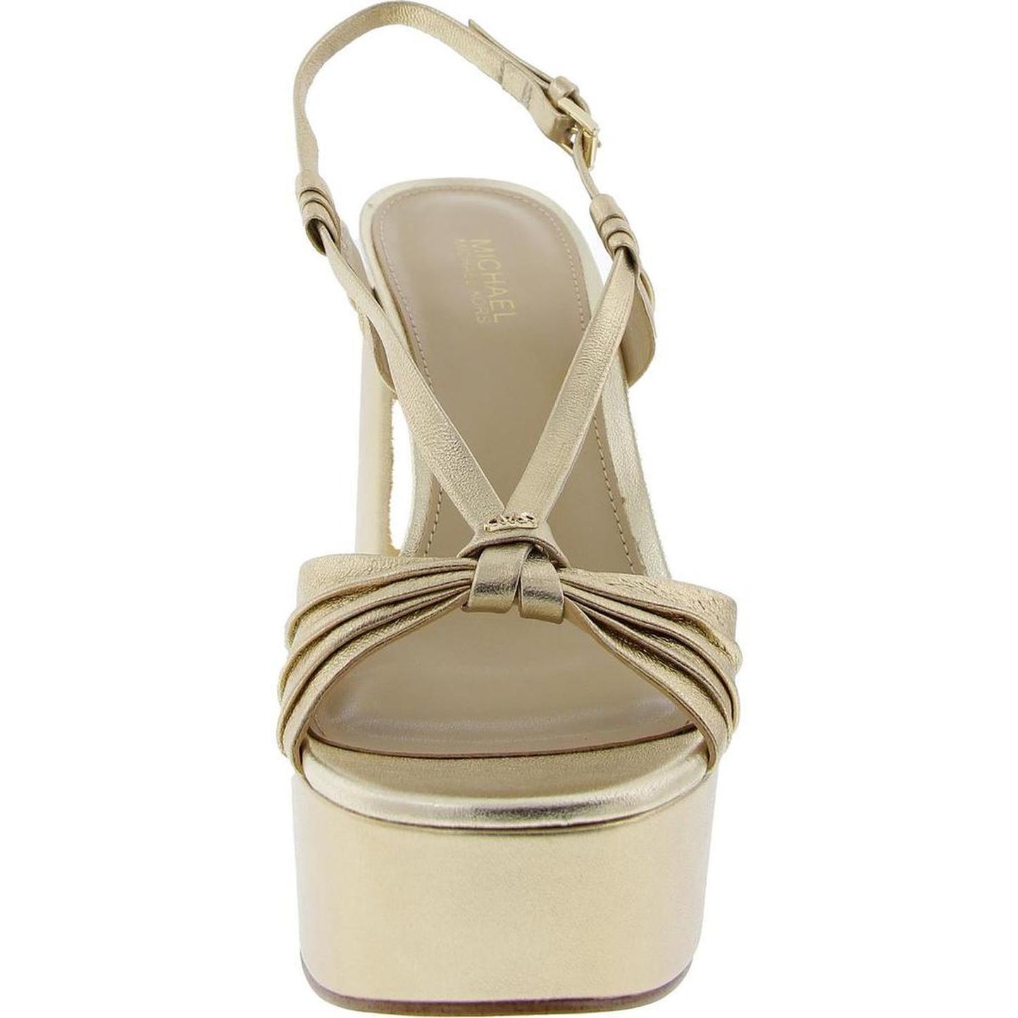 Womens Adjustable Faux Leather Platform Heels