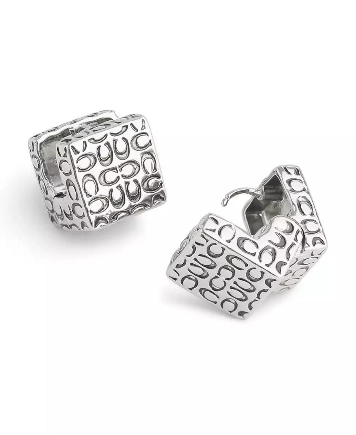 Signature Quilted Cube Huggie Earrings