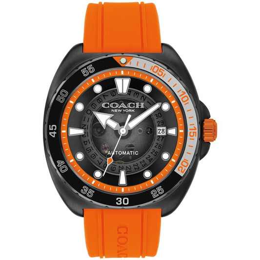 Men's Charter Automatic Orange Silicone Watch 44mm
