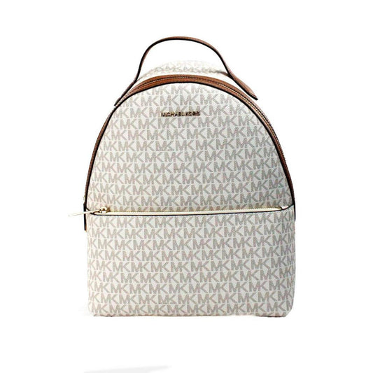 Michael Kors Sheila Medium ivory Signature PVC Front Pocket Backpack Women's Bag