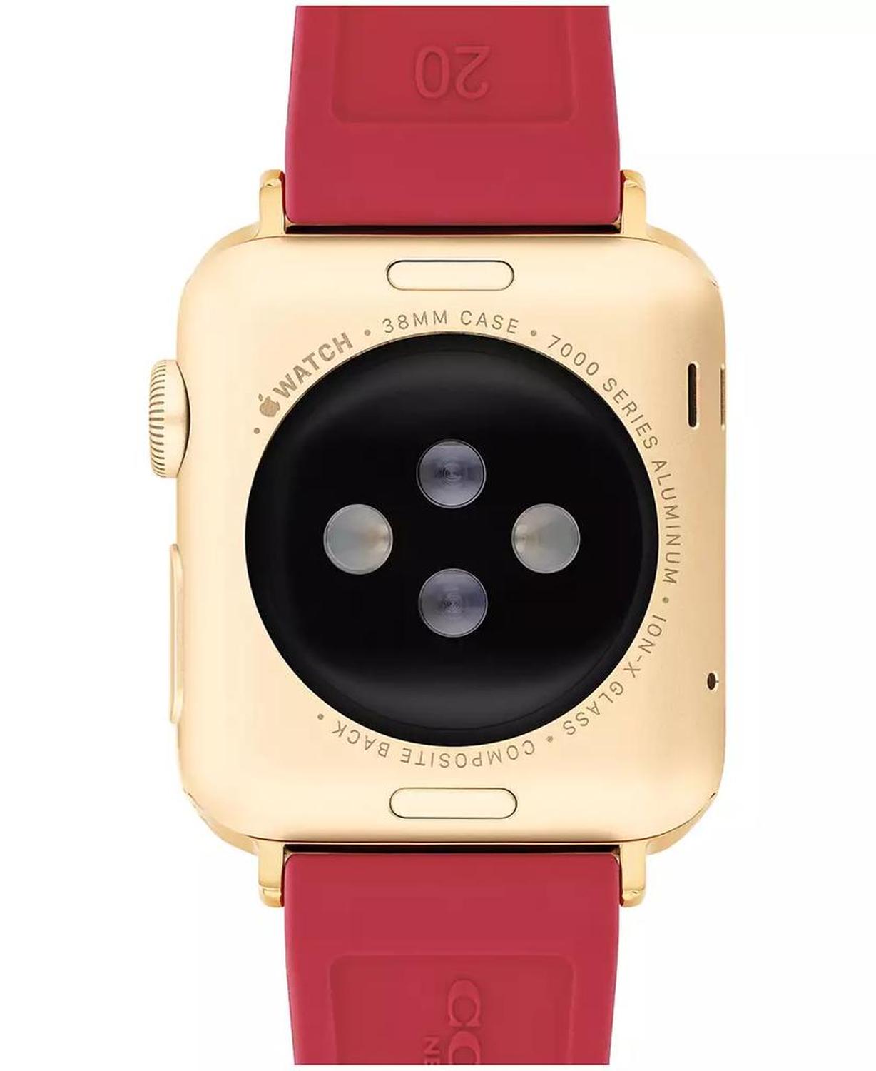 Women's Red Silicone Apple Watch Strap, 38mm, 40mm, 41mm