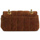 Suede Tabby Shoulder Bag 20 With Quilting