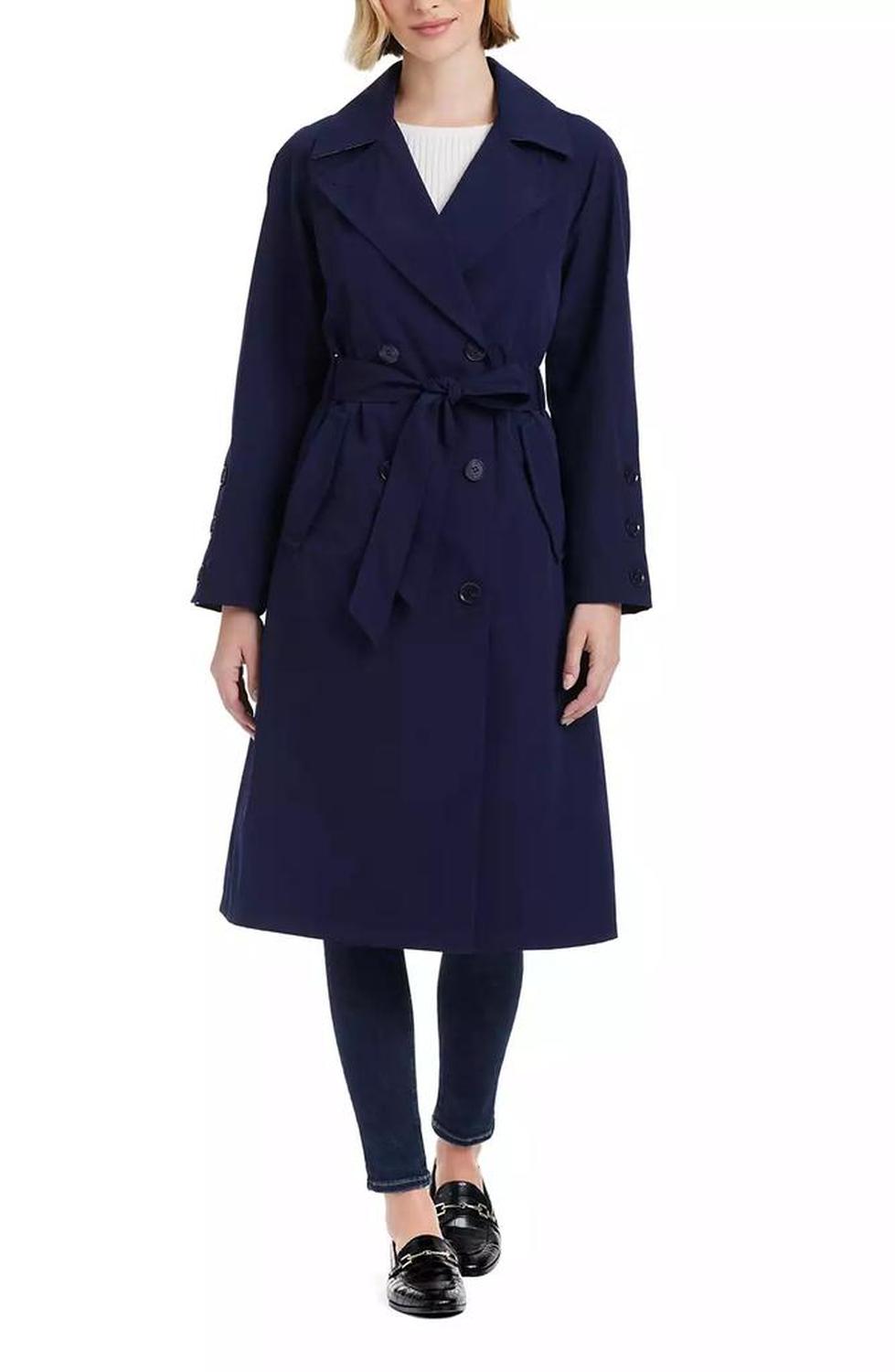 Women's Long Double-Breasted Trench Coat