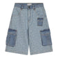 The Marc Jacobs Kids Logo-Patch Denim Shorts