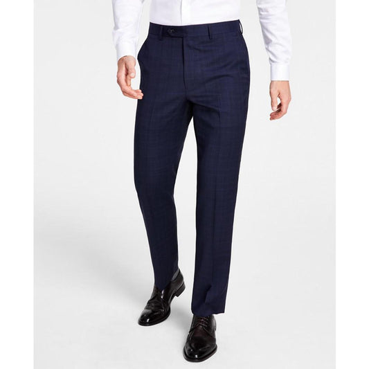 Men's Classic-Fit Stretch Wool-Blend Suit Pants