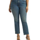Plus Size High-Rise Straight Ankle Jeans