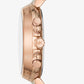 Oversized Maren Rose Gold-Tone and Crocodile Embossed Leather Watch