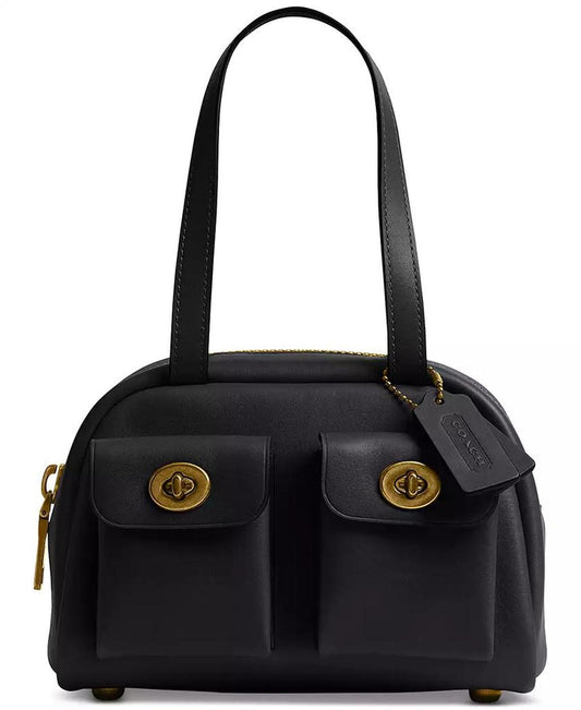 Originals Twin Turnlock Small Waxed Leather Shoulder Bag 20