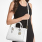 Sally Medium 2-in-1 Saffiano Leather and Logo Satchel