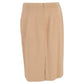 Midi Pencil Skirt in Brown Wool