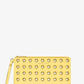 Jet Set Large Studded Pebbled Leather Wristlet