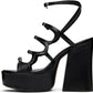 Black 'The Kiki' Platform Heeled Sandals