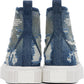 Blue 'The Rip And Repair' Denim High Top Sneakers