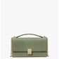 Women's Deco Pebbled Mini Flap Chain Crossbody Bag