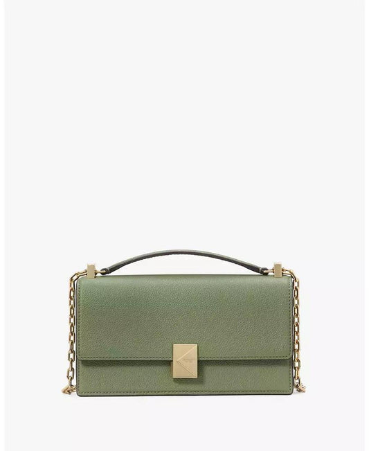 Women's Deco Pebbled Mini Flap Chain Crossbody Bag