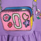 Purple Shoulder Bag Dress