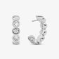 Precious Metal-Plated Cubic Zirconia Hoop Earrings
