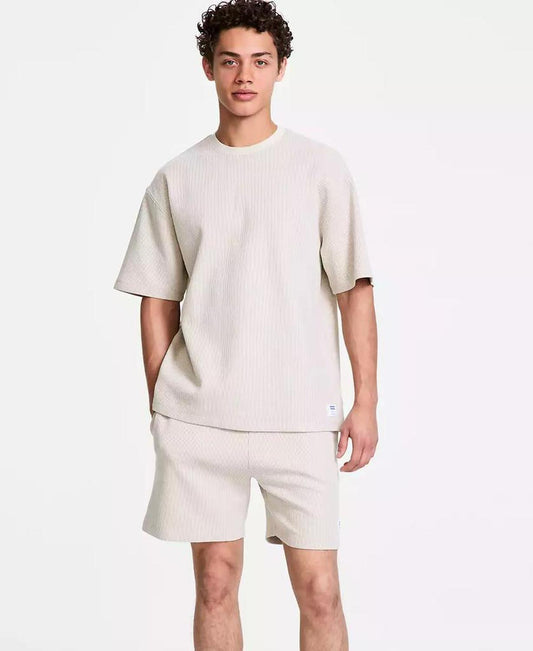 Men's Relaxed Fit Waffle Knit Short Sleeve T-Shirt