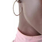 Spade Flower Medium Hoop Earrings, 1.63"