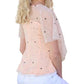 Tiered Polka Dot Top In Apricot