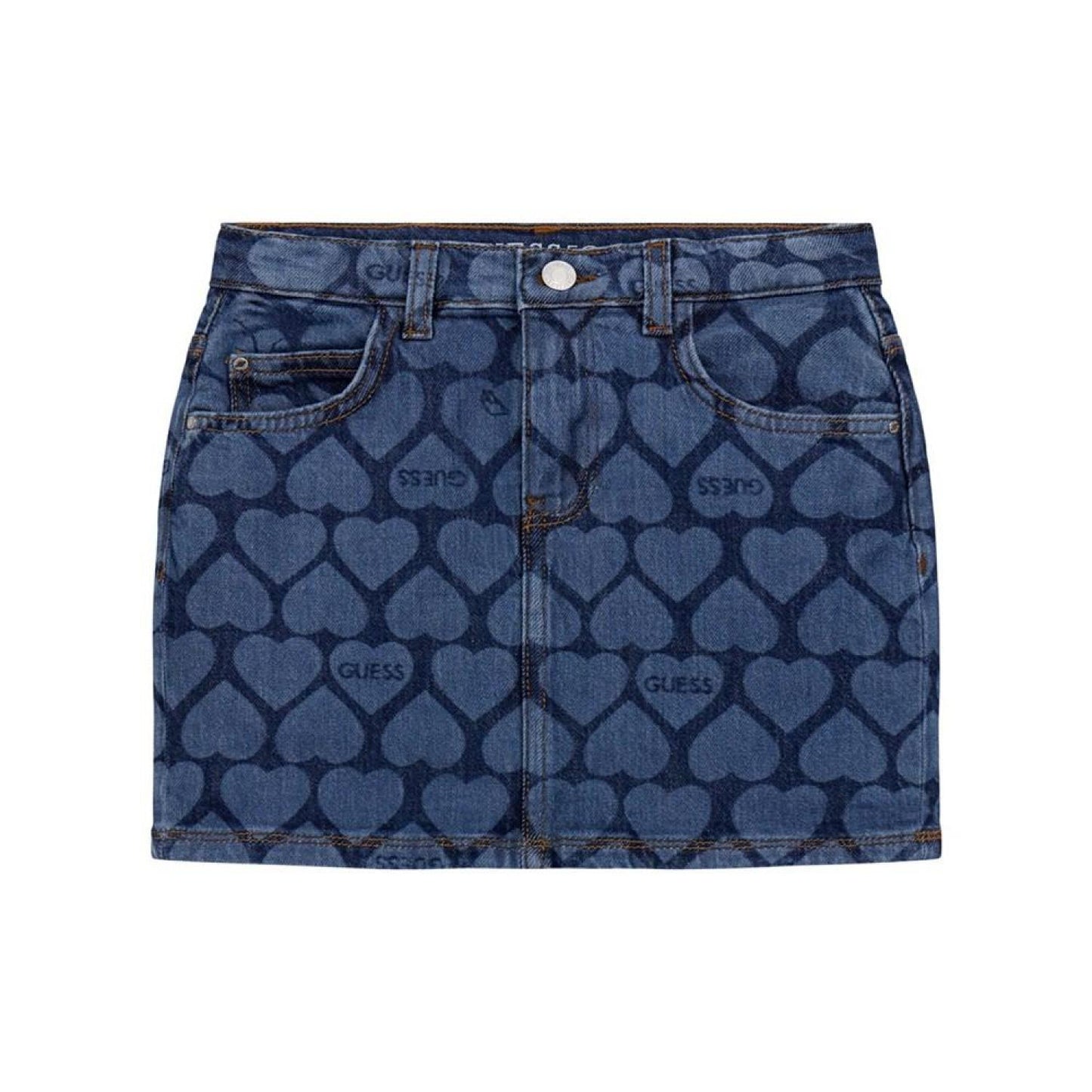 Big Girl Stretch Denim Heart Skirt