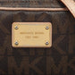 Michael Kors Beige/brown Signature Coated Canvas And Leather Mini Camera Crossbody Bag