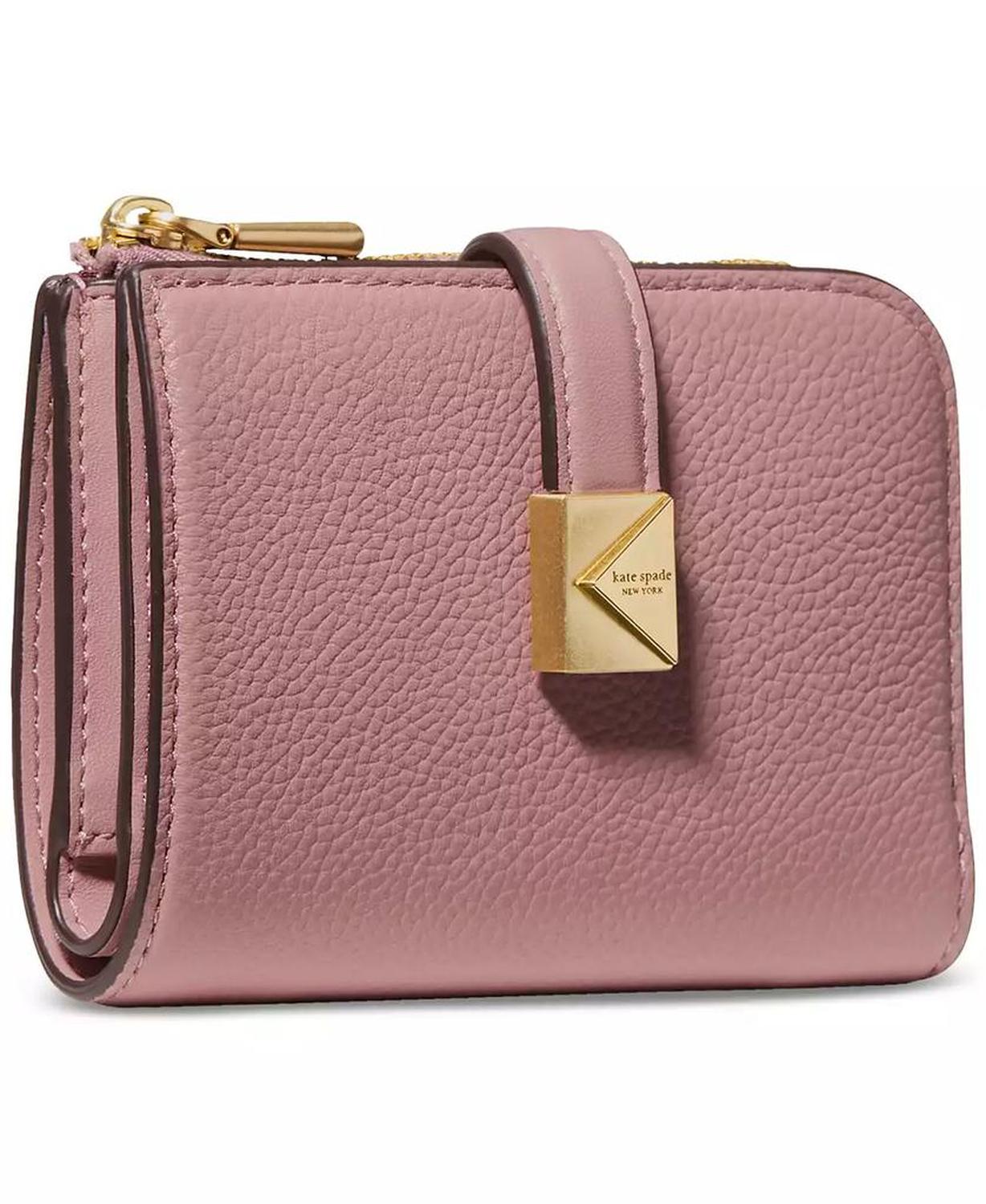 Deco Pebbled Leather Small Compact Wallet