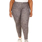 Plus Size Print Twill Pull-On Leggings