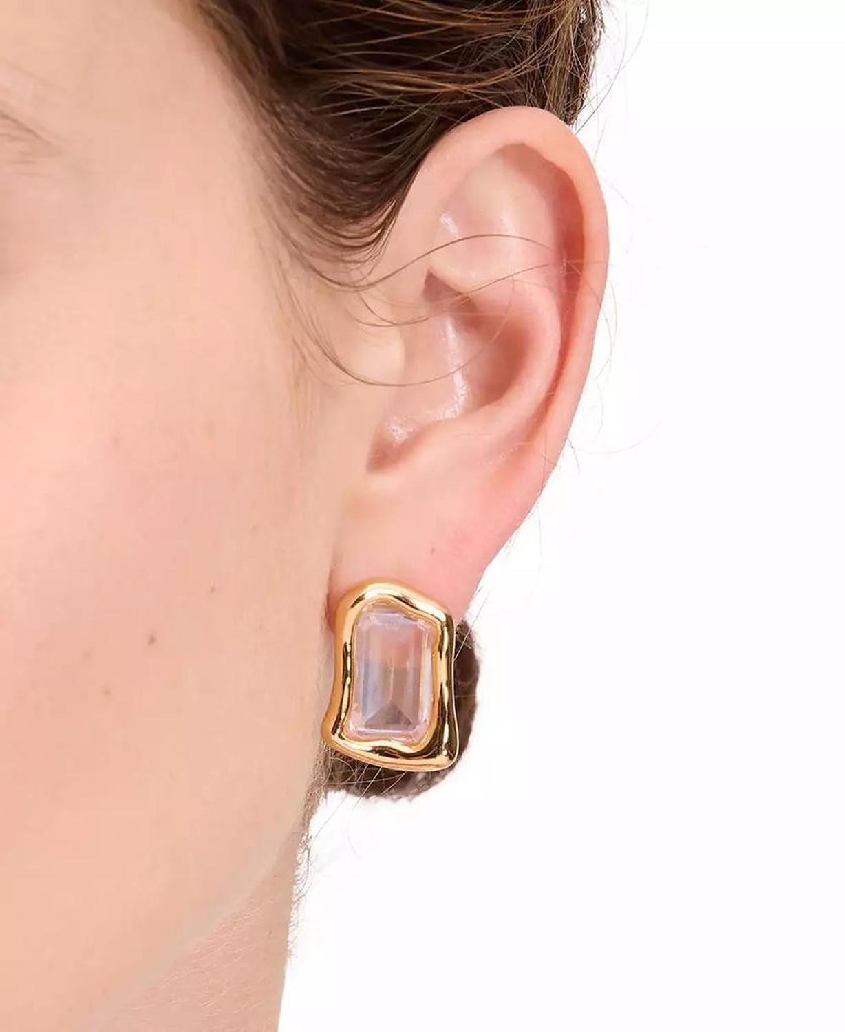 Cubic Zirconia Statement Stud Earrings