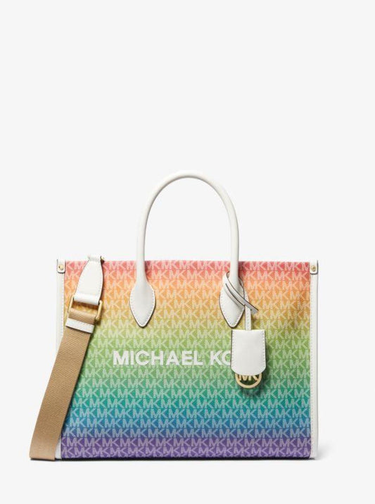 Mirella Medium Rainbow Logo Tote Bag