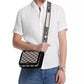 Men's Leather Mini-Flap Logo Print Crossbody Bag