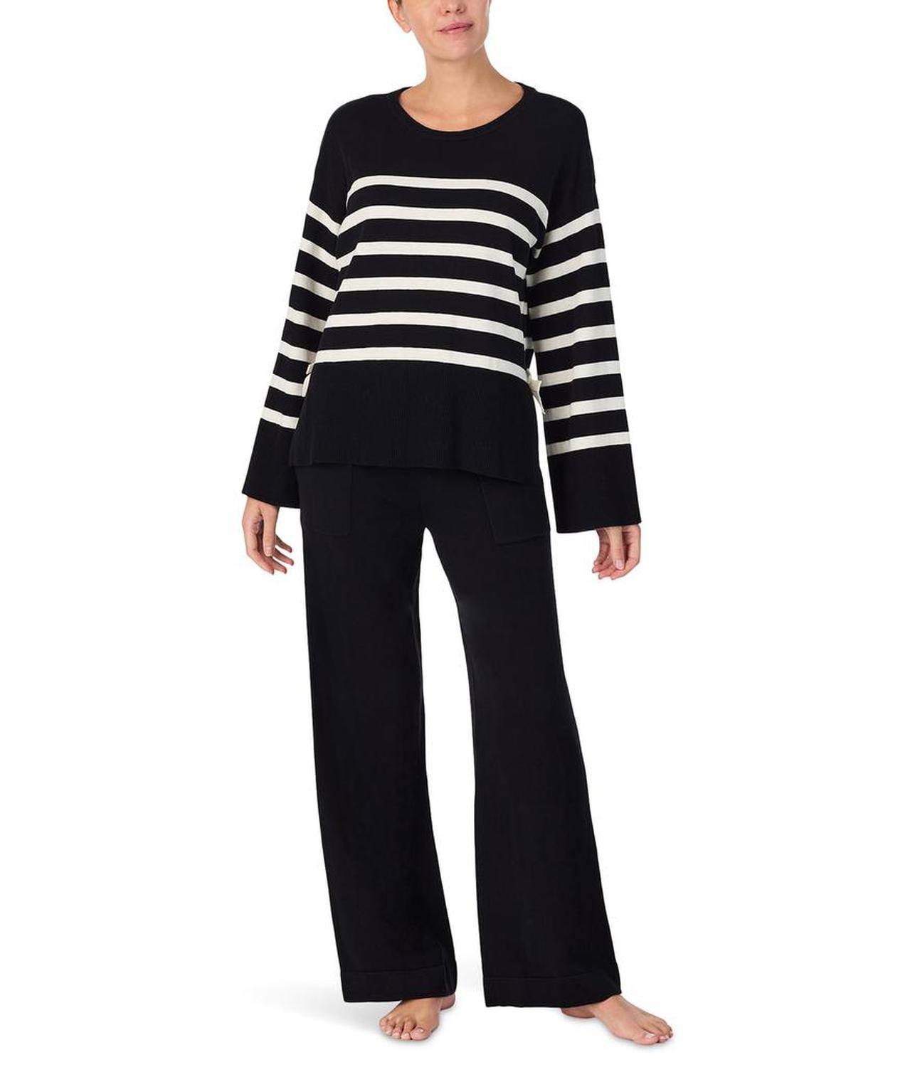 Long Sleeve Fashioned Sweater Set