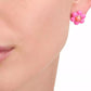 Gold-Tone Petal Puff Floral Stud Earrings