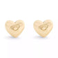 Gold Plated Heart Stud Earrings
