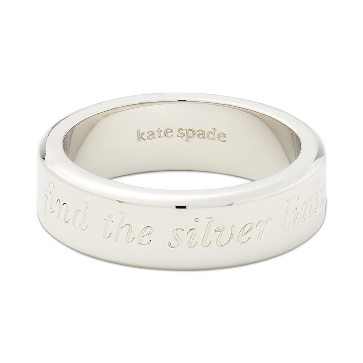 Engraved Idiom Script Band Ring